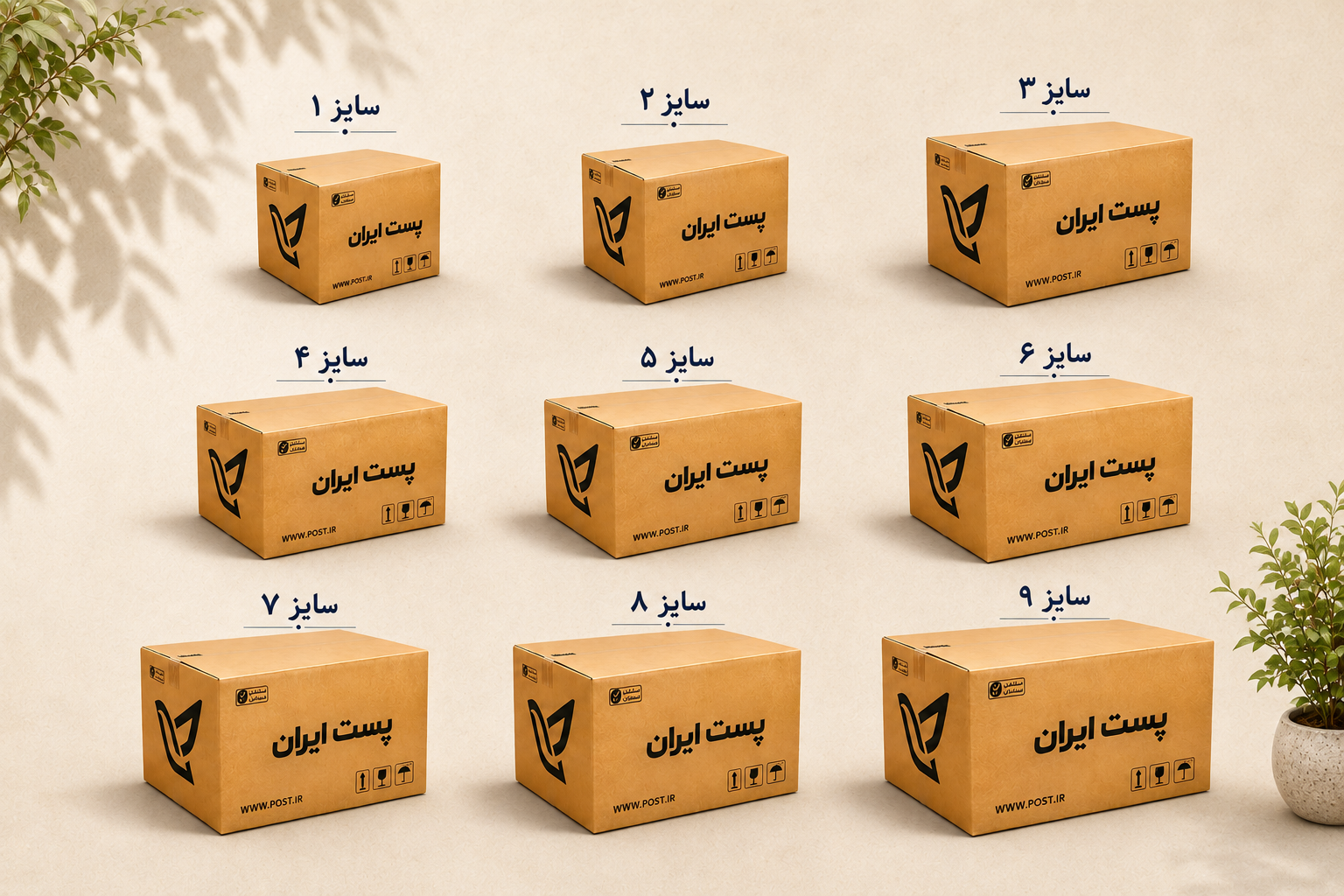 انواع کارتن های پستی